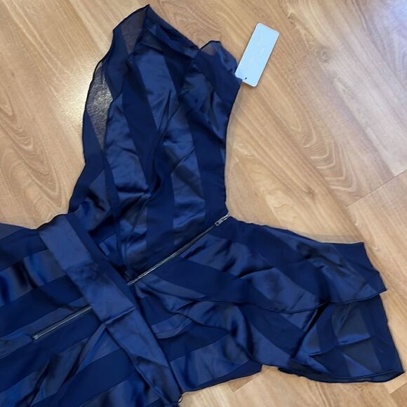 Elizabeth Crosby Ana Dress Navy Stripes Size M - Picture 6 of 8